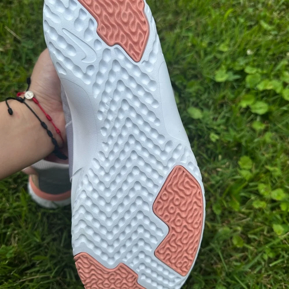 Nike Gray and Pink Sneakers with Cushioned Sole